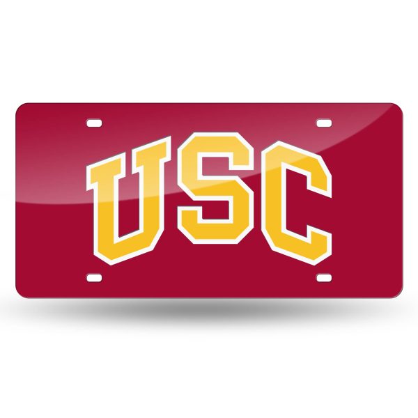 Southern California Trojans Laser Cut License Tag Online now - Image 2