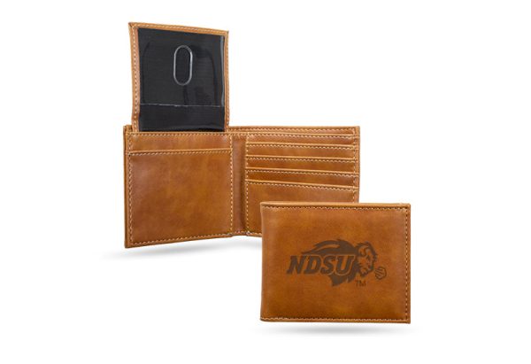 North Dakota State Bison Laser Engraved Billfold Hot on Sale - Image 2