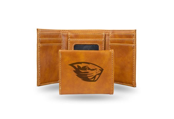 Oregon State Beavers Laser Engraved Trifold Wallet For Sale - Image 2