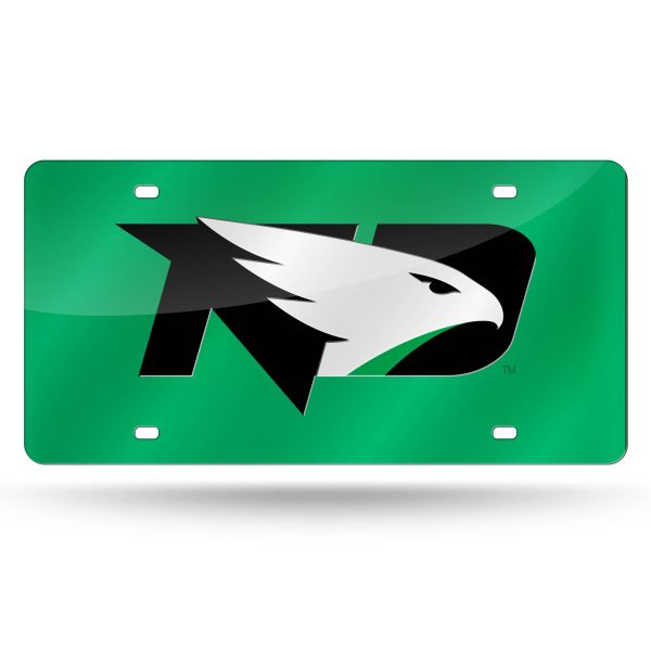 North Dakota Fighting Hawks Laser Cut License Tag Fashion